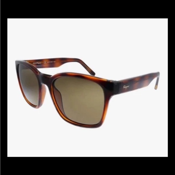 SALVATORE FERRAGAMO Rectangle SF959S 214 Havana Tortoise Unisex Sunglasses